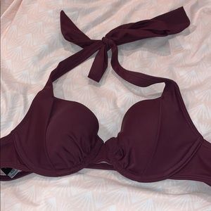 Maroon bikini top!! 32B worn once!